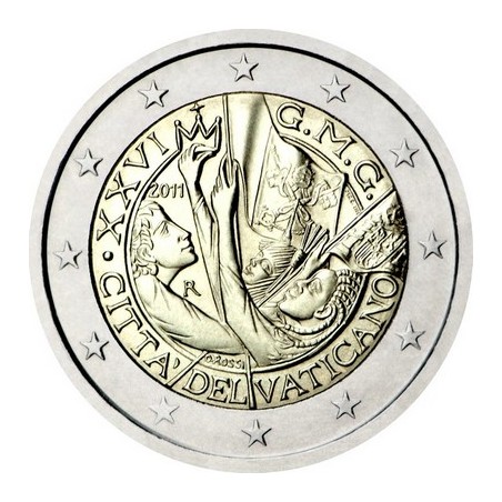 2 Euros Vatican 2011, Coffret BU, 26ᵉ journée mondiale de la jeunesse, à Madrid