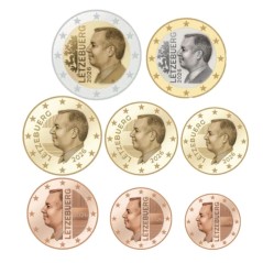 Coffret BU 9 pièces euro, Luxembourg 2026, Face nationale - LA RÉGION ÉISLEK (Version Grand-Duc Guillaume)