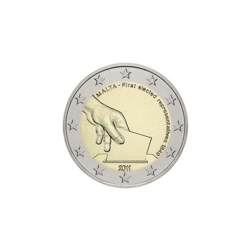 2 Euros Malte 2011, UNC, Élection des premiers représentants de Malte