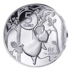 5 euros France 2026, BE, Ma première pièce, Argent colorisé