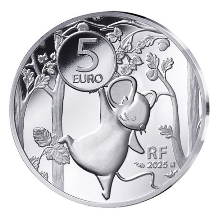 5 euros France 2026, BE, Ma première pièce, Argent colorisé