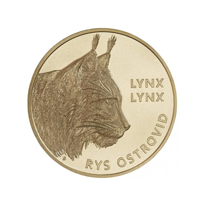 Pièce de 5 Euros Slovaquie 2022, UNC, Le Lynx Pièce de 5 Euros Slovaquie 2022, UNC, Le Lynx