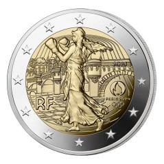 2 Euros France 2023, UNC, La Semeuse JO Paris, issus de BU