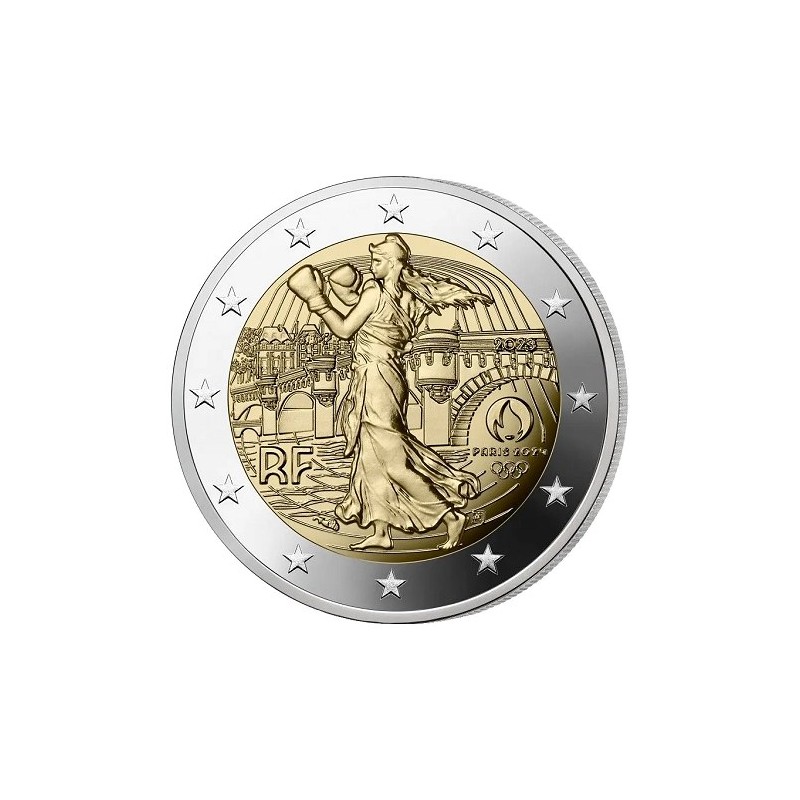 2 Euros France 2023, UNC, La Semeuse JO Paris, issus de BU