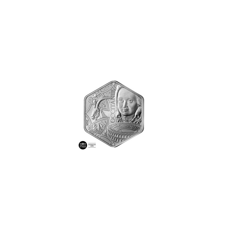 10 euros France 2026, UNC, Argent Hexagonale Région Occitanie 10 euros France 2026, UNC, Argent Hexagonale Région Occitanie