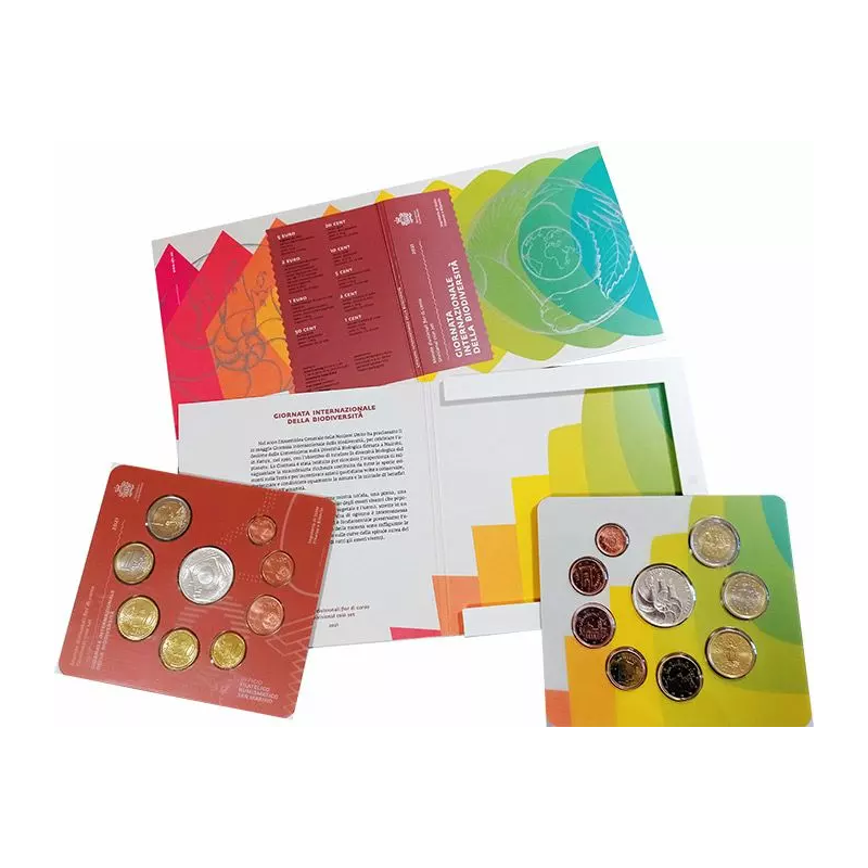 Coffret Saint-Marin 2021, BU, Journée Internationale de la Diversité biologique + 5 Euro Argent Coffret Saint-Marin 2021, BU, Journée Internationale de la Diversité biologique + 5 Euro Argent