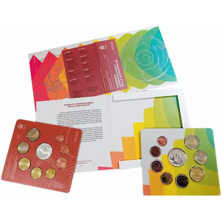Coffret Saint-Marin 2021, BU, Journée Internationale de la Diversité biologique + 5 Euro Argent