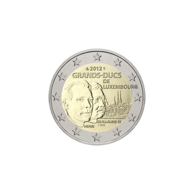 2 Euros Luxembourg 2012, UNC, 100ᵉ anniversaire de la mort du Grand-Duc Guillaume IV