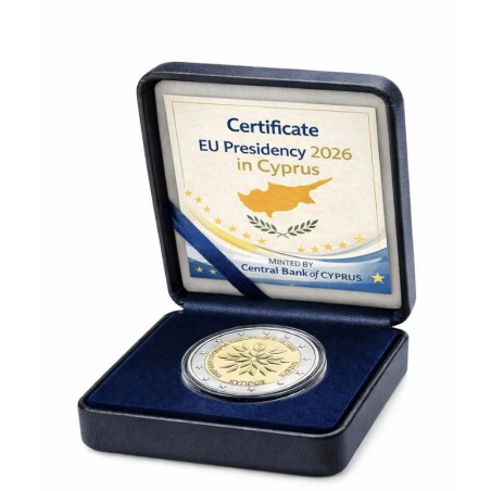 Pièce de 2 euros Chypre 2026, coffret BE, Présidence de l'UE