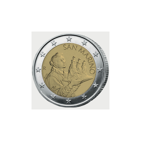 2 Euros Saint-Marin 2024, UNC, Face nationale - Portrait de Saint-Marin
