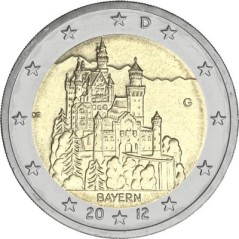 2 Euros Allemagne 2012, UNC, Présidence de la Bavière au Bundesrat, Atelier A