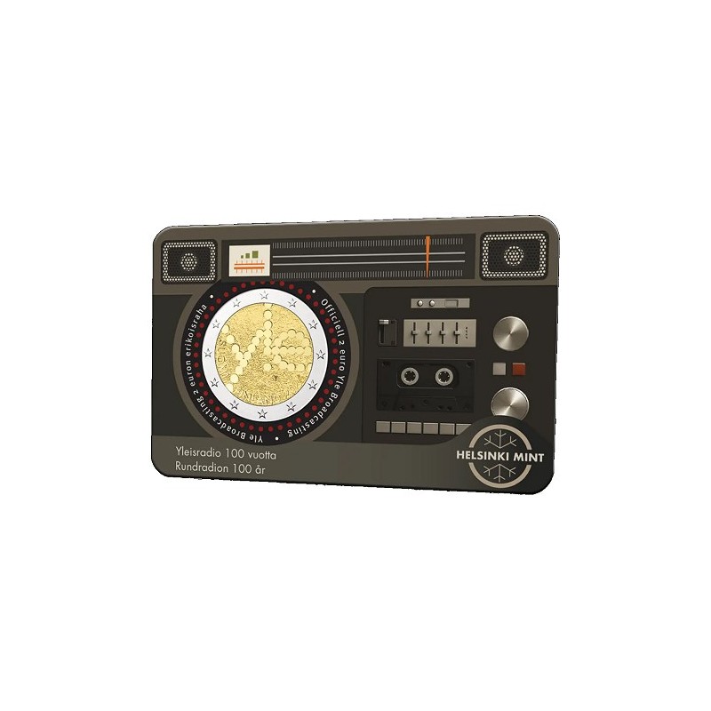 Pièce de 2 euros Finlande 2026, BU, Les 100 ans de la radio Finlandaise - Version Finlandaise Pièce de 2 euros Finlande 2026, BU, Les 100 ans de la radio Finlandaise - Version Finlandaise