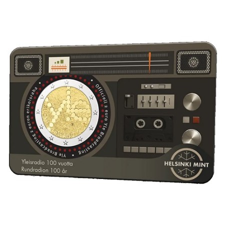 Pièce de 2 euros Finlande 2026, BU, Les 100 ans de la radio Finlandaise - version Anglaise