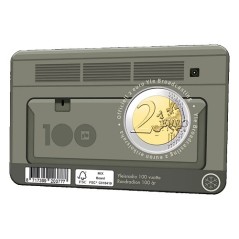 Duo de Pièces de 2 euros Finlande 2026, BU, Les 100 ans de la radio Finlandaise - versions Finlandaise et Anglaise