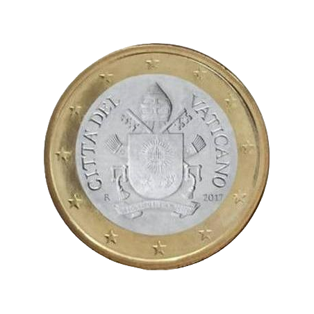 Pièce de 1 euros Vatican 2024, UNC, Face Nationale, Les Armoiries du Pape François