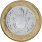 Pièce de 1 euros Vatican 2024, UNC, Face Nationale, Les Armoiries du Pape François