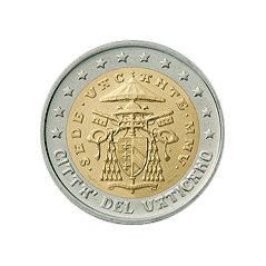 Pièce de 1 euros Vatican 2024, UNC, Face Nationale, Les Armoiries du Pape