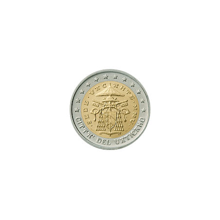 Pièce de 1 euros Vatican 2024, UNC, Face Nationale, Les Armoiries du Pape