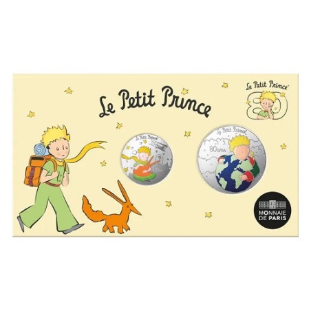 Duo de Pièces de 10 euros et 50 euros France 2026, Argent UNC, Petit Prince