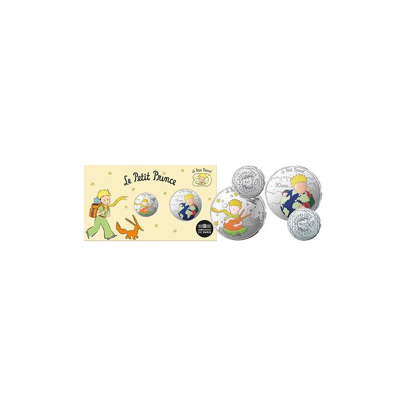 Duo de Pièces de 10 euros et 50 euros France 2026, Argent UNC, Petit Prince Duo de Pièces de 10 euros et 50 euros France 2026, Argent UNC, Petit Prince