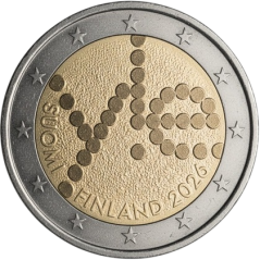 Pièce de 2 euros Finlande 2026, BE, Les 100 ans de la radio Finlandaise