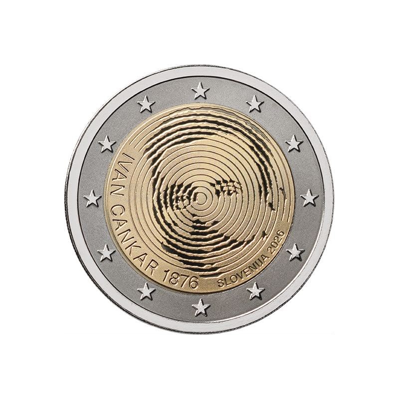 Pièce de 2 euros Slovénie 2026, UNC, Ivan Cankar