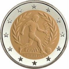 2 Euros Slovaquie 2025, UNC, 50e anniversaire de la victoire de l'équipe de football au Championnat d'Europe