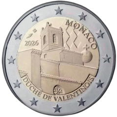 Pièce de 2€ Monaco 2026, BE, Duché de Valentinois