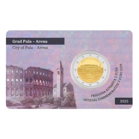 Pièce de 2 euros Croatie 2025, BU, l'Arène de Pula