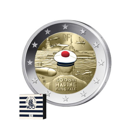 Pièce de 2 euros France 2026, BE, Les 400 ans de la Marine Nationale