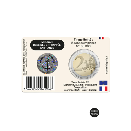 Pièce de 2 euros France 2026, BU, Les 400 ans de la Marine Nationale