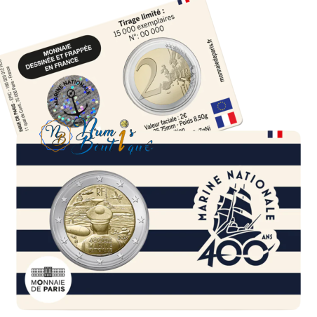 Pièce de 2 euros France 2026, BU, Les 400 ans de la Marine Nationale