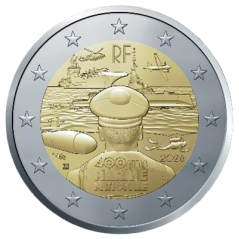 Pièce de 2 euros France 2026, BU, Les 400 ans de la Marine Nationale