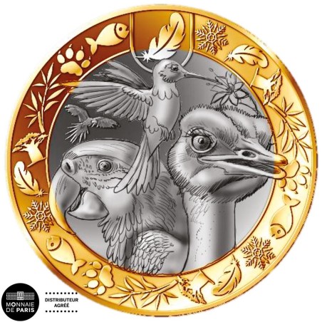 Pièce de 5 euros France 2026, UNC, les oiseaux exotiques