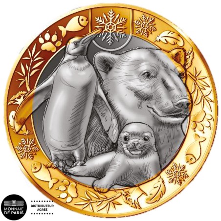 Pièce de 5 euros France 2026, UNC, les animaux polaires