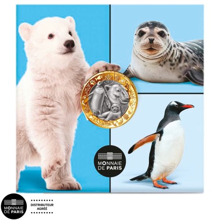 Pièce de 5 euros France 2026, UNC, les animaux polaires