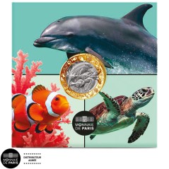 Pièce de 5 euros France 2026, UNC, les animaux marins