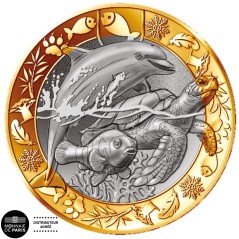 Pièce de 5 euros France 2026, UNC, les animaux marins