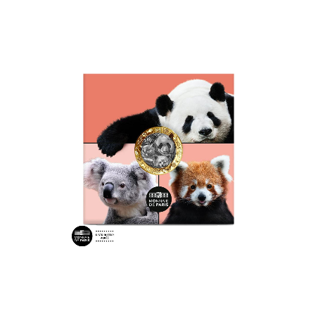 Pièce de 5 euros France 2026, UNC, pandas et koala