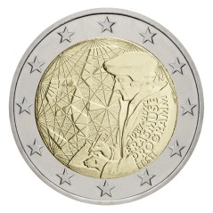 Pièce de 2 Euros Pays-Bas 2022, Coincard UNC, 35ème anniversaire du programme Erasmus