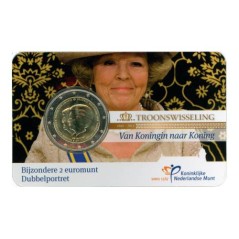 Pièce de 2 euros Pays-Bas 2013, BU, Abdication de la Reine Beatrix et l'accession au trône de son fils, Willem-Alexander