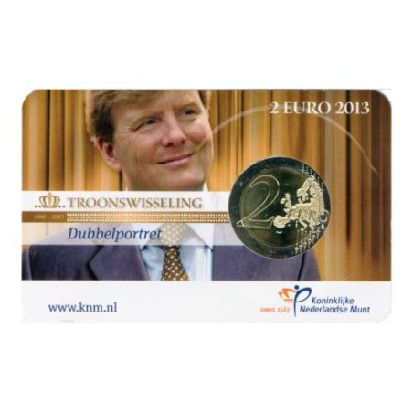 Pièce de 2 euros Pays-Bas 2013, BU, Abdication de la Reine Beatrix et l'accession au trône de son fils, Willem-Alexander