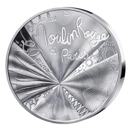 Pièce de 20 euros France 2026,Argent BE, Le moulin rouge