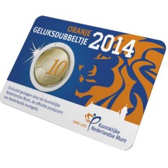 Pièce de 10 cents Pays-Bas 2014, BU colorisée, Effigie du roi Willem Alexander