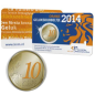 Pièce de 10 cents Pays-Bas 2014, BU colorisée, Effigie du roi Willem Alexander