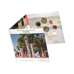 Coffret BU 9 pièces euro, Luxembourg 2025, Face nationale - LA RÉGION MOSELLE (Version déclaration de Schuman)