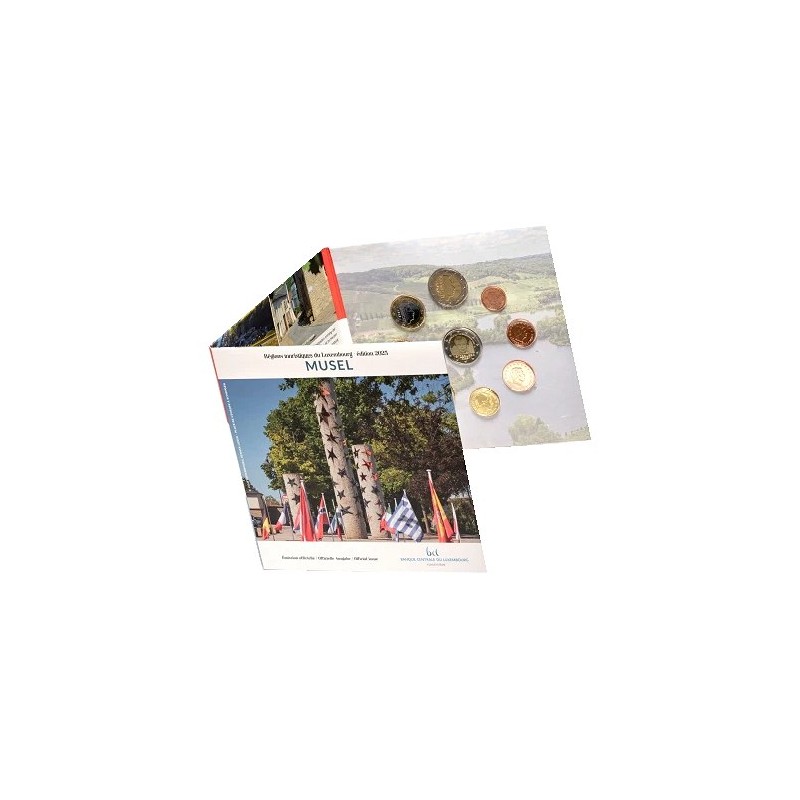 Coffret BU 9 pièces euro, Luxembourg 2025, Face nationale - LA RÉGION MOSELLE (Version Grand-Duc Henri) Coffret BU 9 pièces euro, Luxembourg 2025, Face nationale - LA RÉGION MOSELLE (Version Grand-Duc Henri)