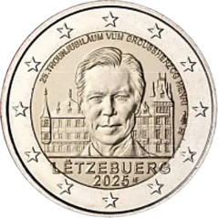 Coffret des 4 pièces de 2 euros Luxembourg 2024 et 2025, BEPI