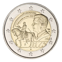 Coffret des 4 pièces de 2 euros Luxembourg 2024 et 2025, BEPI