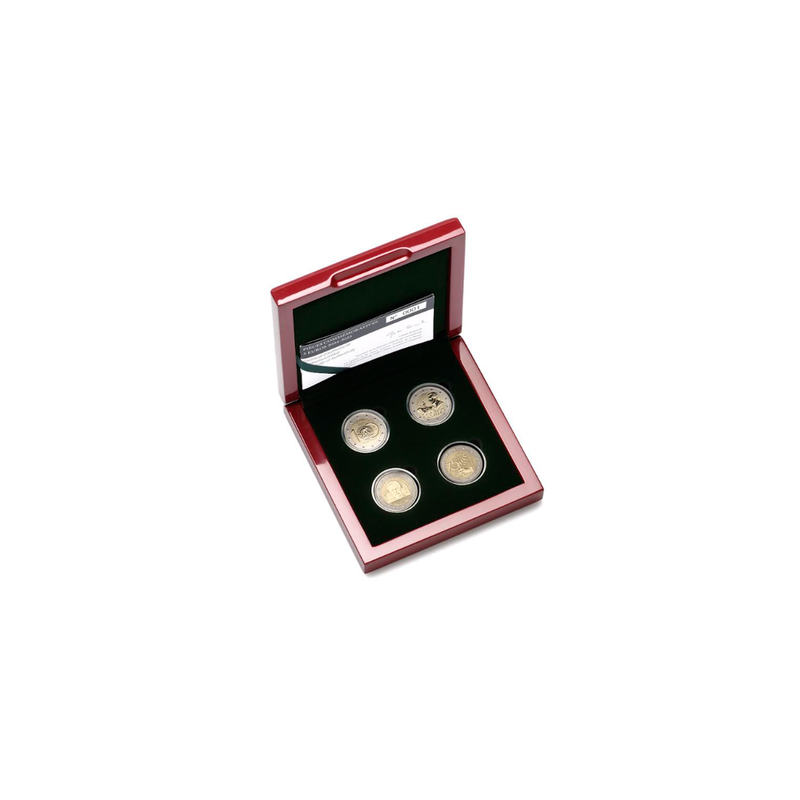 Coffret des 4 pièces de 2 euros Luxembourg 2024 et 2025, BEPI